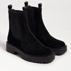 Sam Edelman Black Suede Laguna Chelsea Ankle Boot Size 5